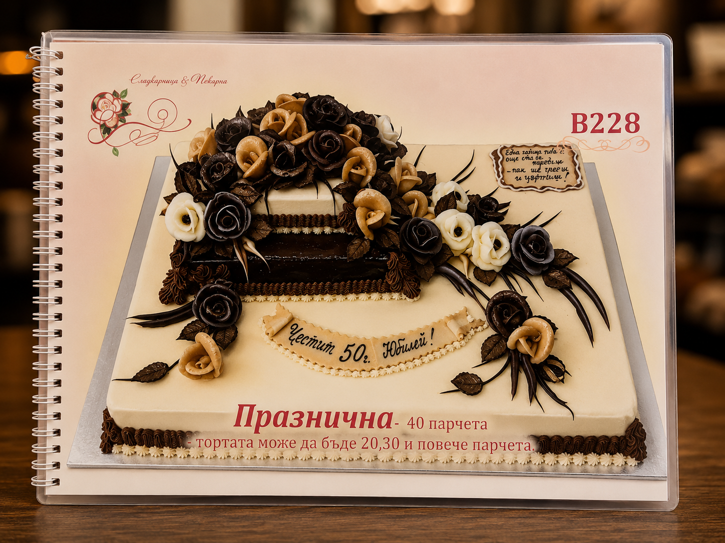 Празнична торта с надпис