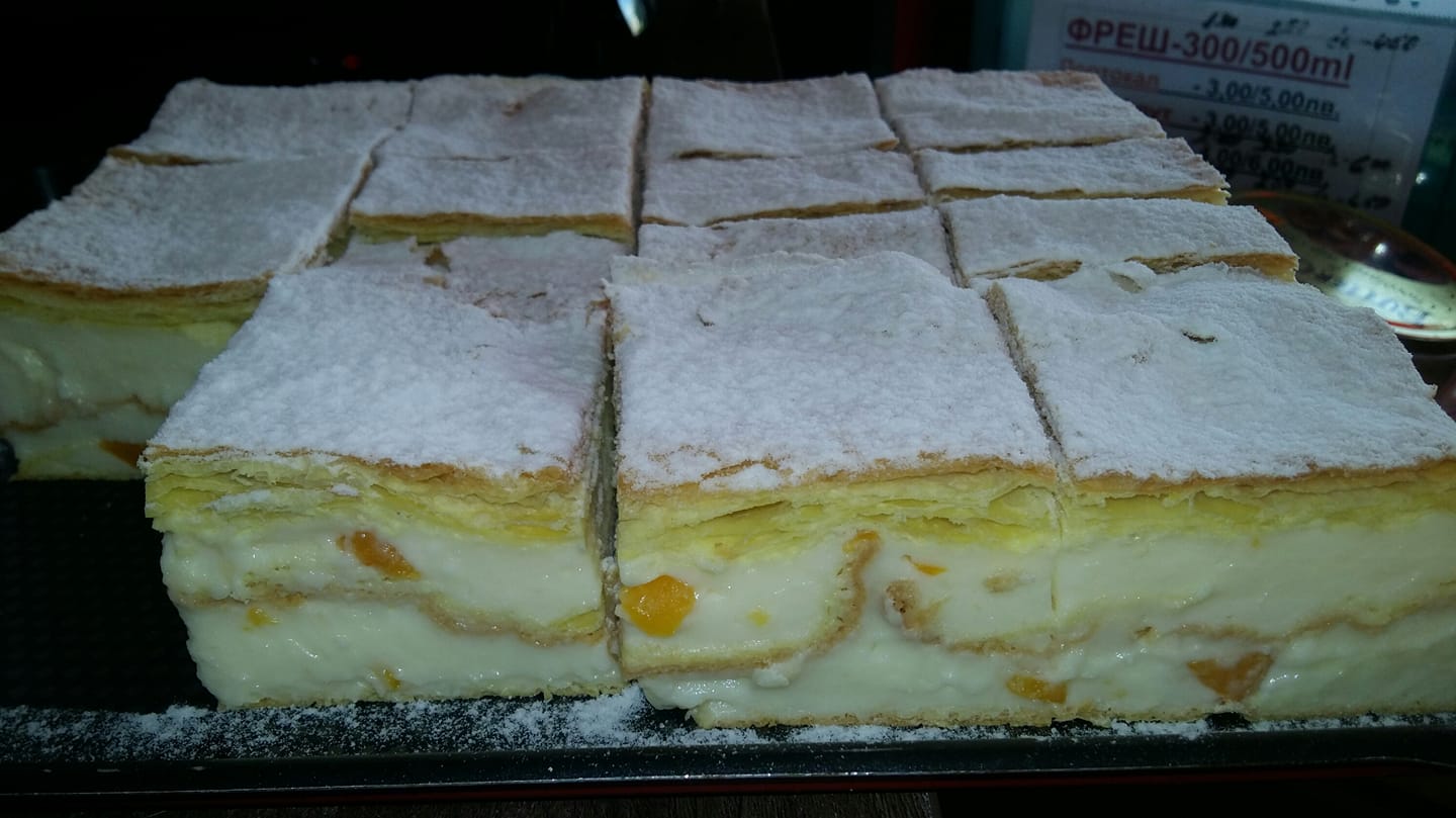 Крем пита с праскови